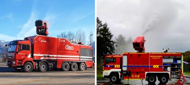 camion de pompiers à turbine d'extinction avec NEFF vérins à vis 2